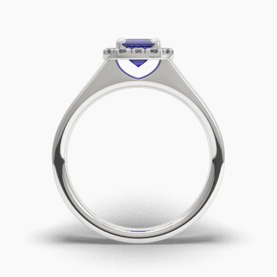 Halo Sapphire Engagement Rings TN62673 - Image 4