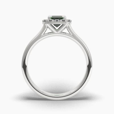 Halo Emerald Engagement Rings TN62604 - Image 3