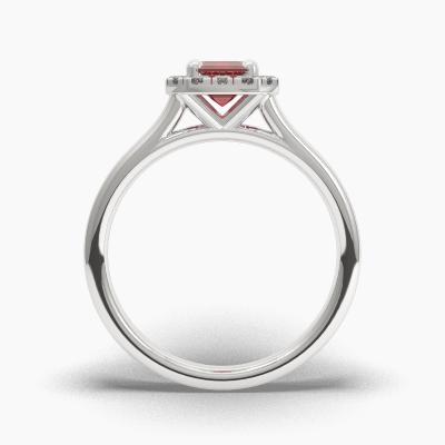 Halo Ruby Engagement Rings TN62534 - Image 3