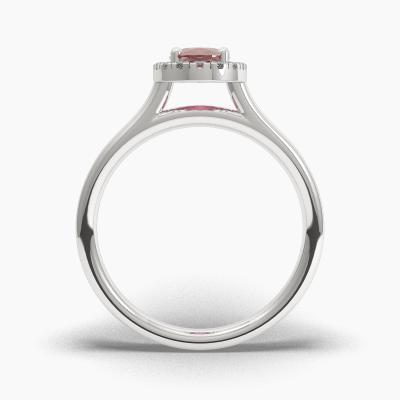 Halo Ruby Engagement Rings TN62545 - Image 3