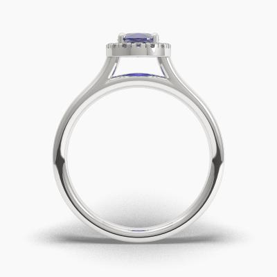 Halo Sapphire Engagement Rings TN62685 - Image 4