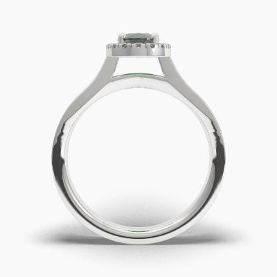 Halo Emerald Engagement Rings TN62617 - Image 4