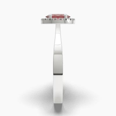 Δαχτυλιδι Halo με Κόκκινο Ρουμπίνι σε κοπή Oval Cut TN62547 - Image 3
