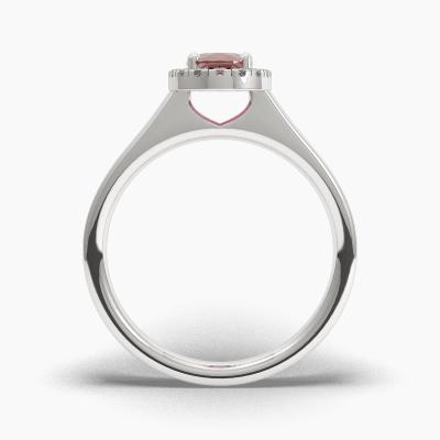 Halo Ruby Engagement Rings TN62548 - Image 4