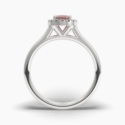 Halo Ruby Engagement Rings TN62549 - Image 3