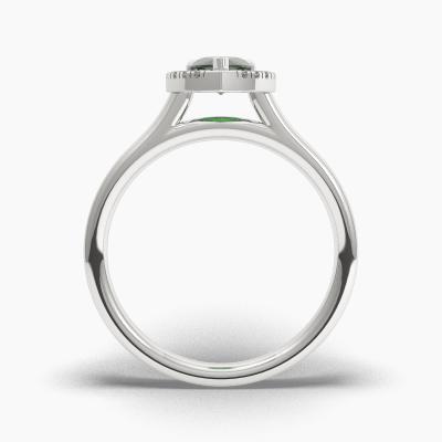 Halo Emerald Engagement Rings TN62645 - Image 4