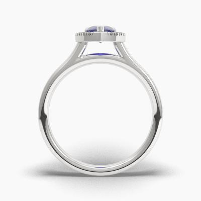 Halo Sapphire Engagement Rings TN62715 - Image 4