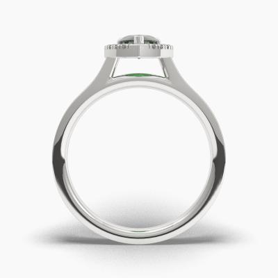 Halo Emerald Engagement Rings TN62646 - Image 4