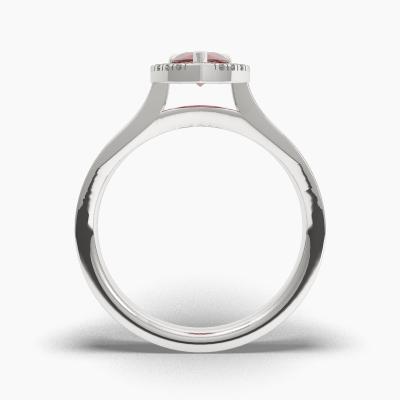 Halo Ruby Engagement Rings TN62577 - Image 4