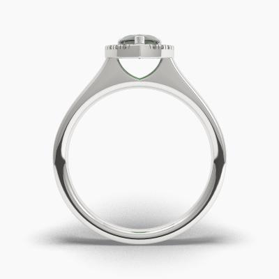 Halo Emerald Engagement Rings TN62648 - Image 4