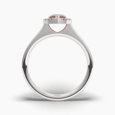 Halo Ruby Engagement Rings TN62578 - Image 4