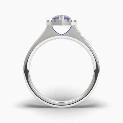 Halo Sapphire Engagement Rings TN62718 - Image 4