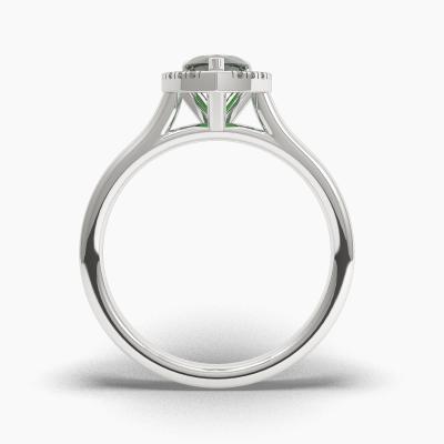 Halo Emerald Engagement Rings TN62649 - Image 4