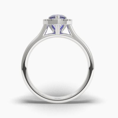Halo Sapphire Engagement Rings TN62719 - Image 4