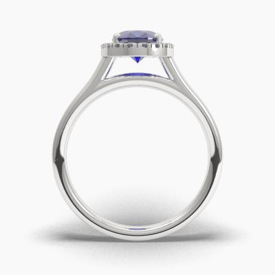 Halo Sapphire Engagement Rings TN62690 - Image 4