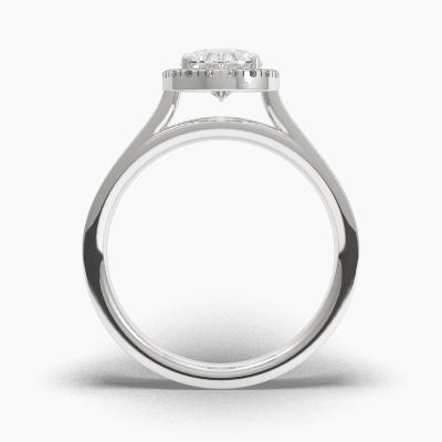 Δαχτυλιδι Halo με Διαμάντι σε κοπή Oval Cut TN62216 - Image 4