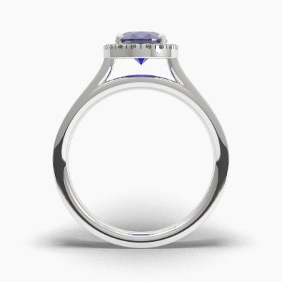 Halo Sapphire Engagement Rings TN62691 - Image 4