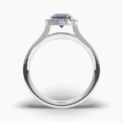 Halo Sapphire Engagement Rings TN62692 - Image 4