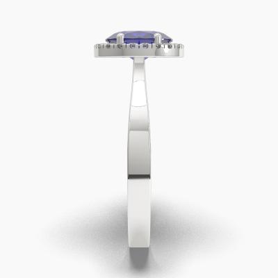 Halo Sapphire Engagement Rings TN62692 - Image 3