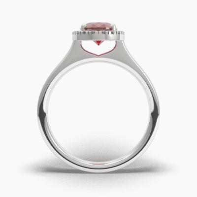 Halo Ruby Engagement Rings TN62553 - Image 4