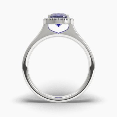 Halo Sapphire Engagement Rings TN62693 - Image 3