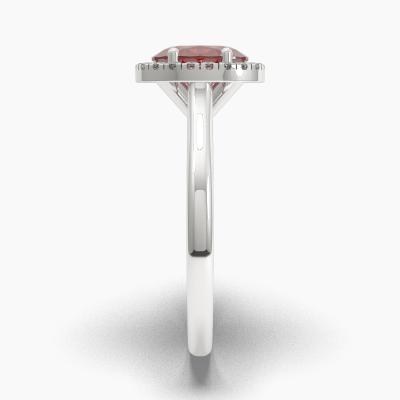 Δαχτυλιδι Halo με Κόκκινο Ρουμπίνι σε κοπή Oval Cut TN62554 - Image 3