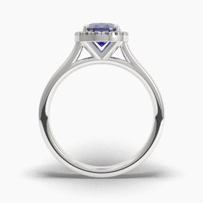Halo Sapphire Engagement Rings TN62694 - Image 4