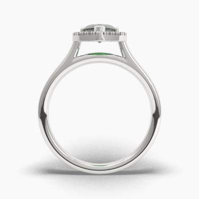 Halo Emerald Engagement Rings TN62650 - Image 4