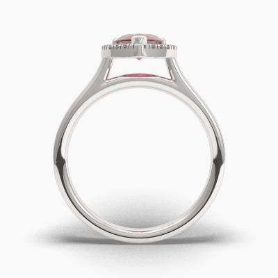Halo Ruby Engagement Rings TN62580 - Image 4