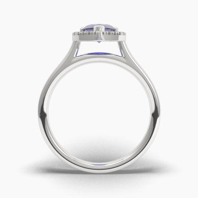 Halo Sapphire Engagement Rings TN62720 - Image 4