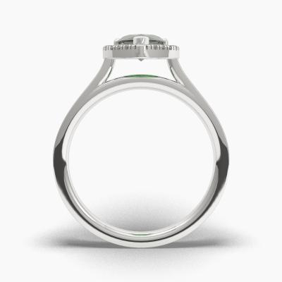 Halo Emerald Engagement Rings TN62651 - Image 4