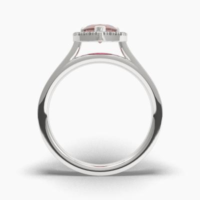Halo Ruby Engagement Rings TN62581 - Image 4