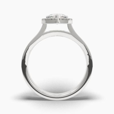 Δαχτυλιδι Halo με Διαμάντι σε κοπή Pear Cut TN62222 - Image 4