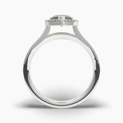 Halo Emerald Engagement Rings TN62652 - Image 4