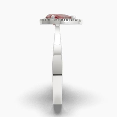 Δαχτυλιδι Halo με Κόκκινο Ρουμπίνι σε κοπή Pear Cut TN62582 - Image 3