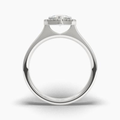 Δαχτυλιδι Halo με Διαμάντι σε κοπή Pear Cut TN62223 - Image 4
