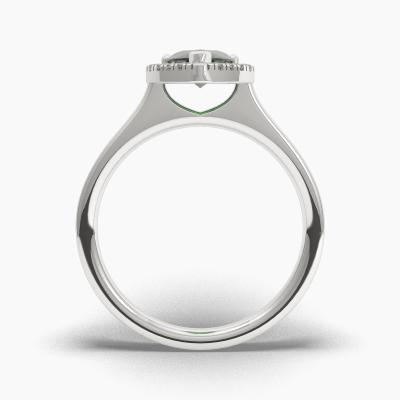 Halo Emerald Engagement Rings TN62653 - Image 4