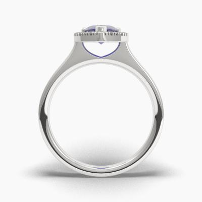 Halo Sapphire Engagement Rings TN62723 - Image 4