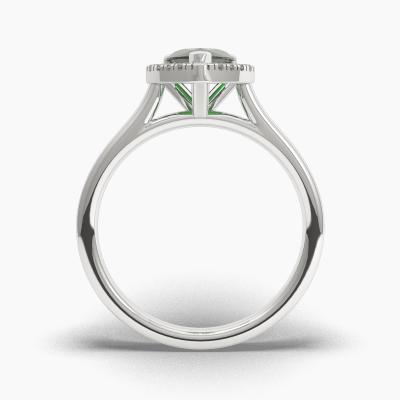 Halo Emerald Engagement Rings TN62654 - Image 4