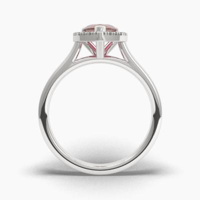 Halo Ruby Engagement Rings TN62584 - Image 4