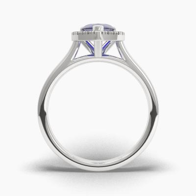 Halo Sapphire Engagement Rings TN62724 - Image 4