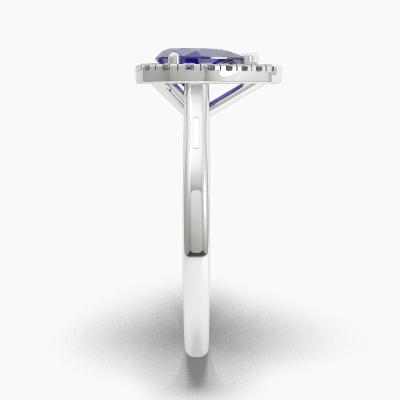Halo Sapphire Engagement Rings TN62724 - Image 3