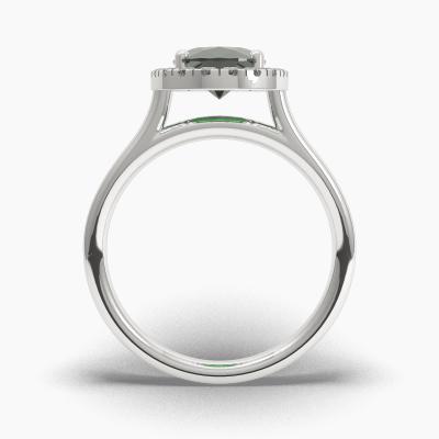 Halo Emerald Engagement Rings TN62625 - Image 4