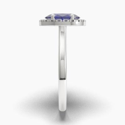 Halo Sapphire Engagement Rings TN62695 - Image 3