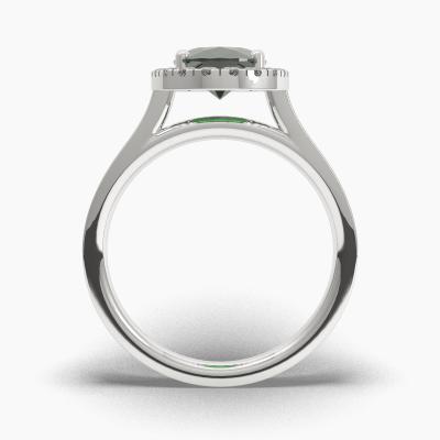 Halo Emerald Engagement Rings TN62626 - Image 4