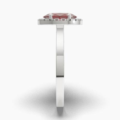 Halo Ruby Engagement Rings TN62556 - Image 4
