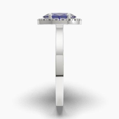 Halo Sapphire Engagement Rings TN62696 - Image 3