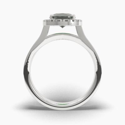 Δαχτυλιδι Halo με Σμαράγδι σε κοπή Oval Cut TN62627 - Image 4