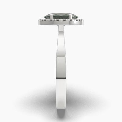 Δαχτυλιδι Halo με Σμαράγδι σε κοπή Oval Cut TN62627 - Image 3
