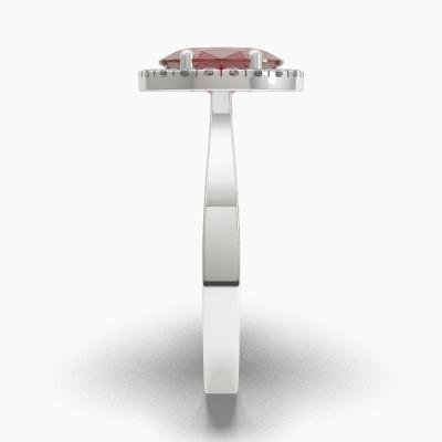 Halo Ruby Engagement Rings TN62557 - Image 3